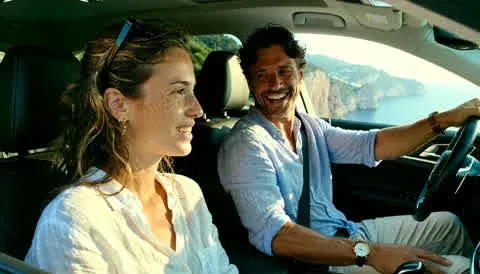 4. Leo smiles at the wheel