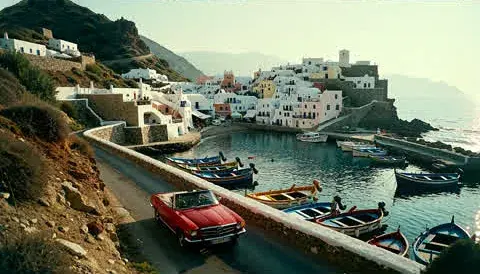 7. Driving into the harbour